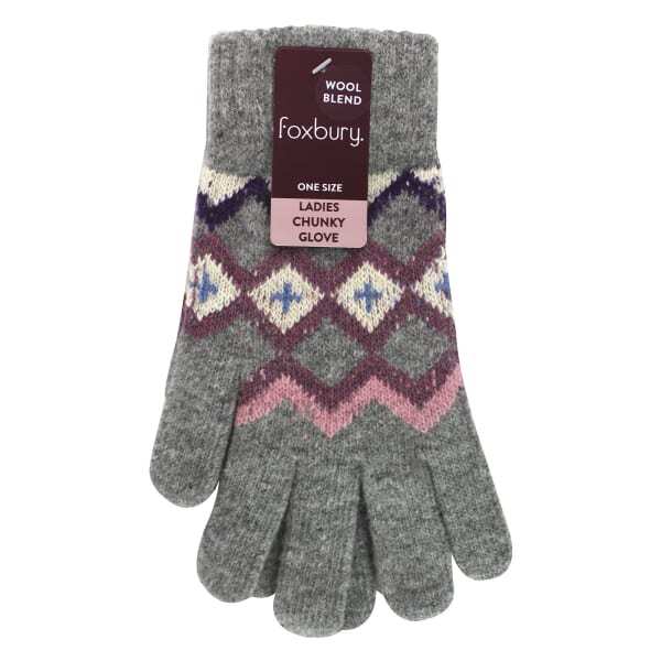 Sock Snob ladies fairisle wool gloves - British product