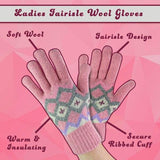 Sock Snob ladies fairisle wool gloves - British product