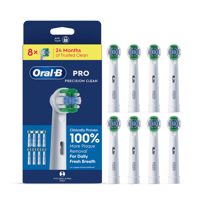 Oral-B Precision Clean toothbrush heads 8 Count, UK version