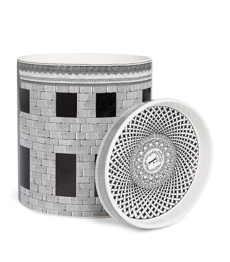 Fornasetti Architettura large candle in ceramic design (British brand)