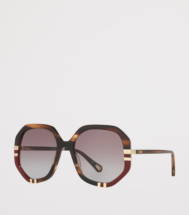 Chloé acetate rectangle sunglasses, imported from the UK