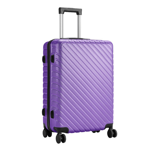Livingandhome lightweight hardside travel suitcase purple 24, UK version