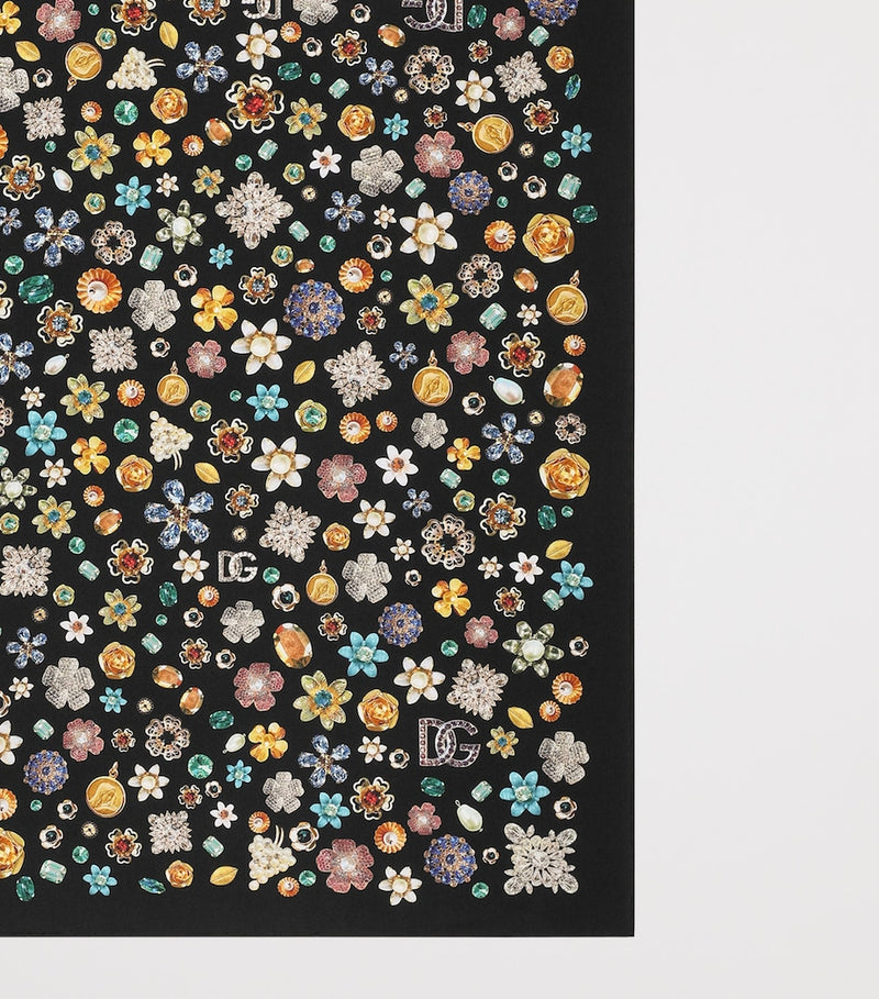 Dolce&Gabbana silk jewellery print scarf 70cm (British brand)
