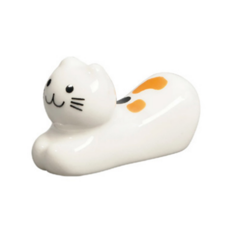 Cat shaped ceramic chopstick rest for Asian dining (British brand)