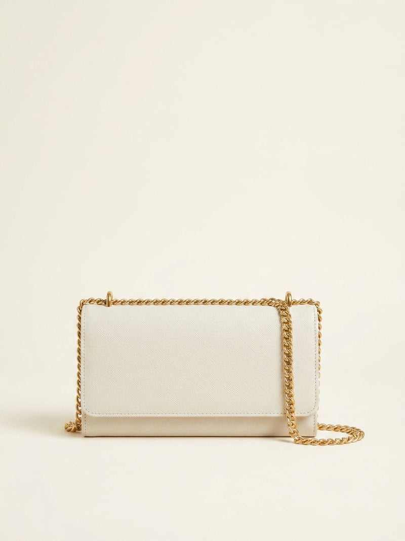 Prada leather wallet-on-chain 21cm, imported from the UK