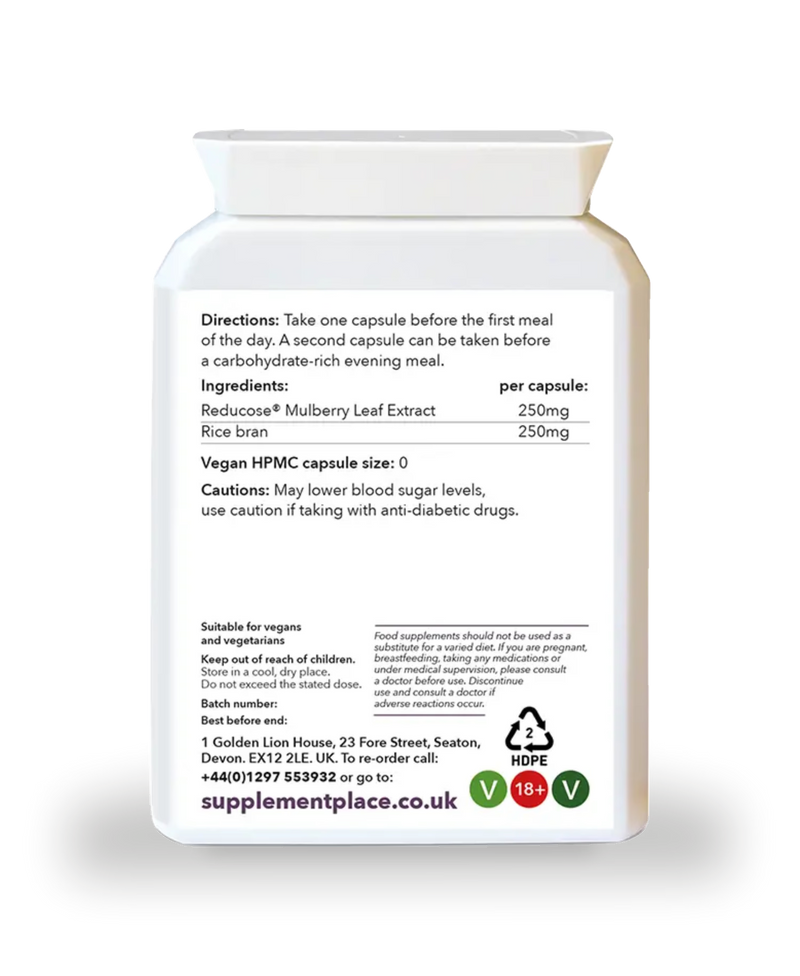 Supplement Place Mulberry Leaf Extract 250mg 30 capsules, imported from the UK