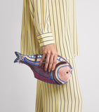 STAUD beaded Pesce clutch bag (British brand)