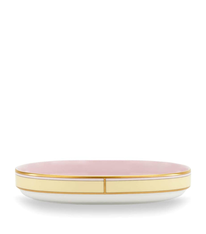 Ginori 1735 Colonna Diva Giallo porcelain pickle dish 21.5cm - British product