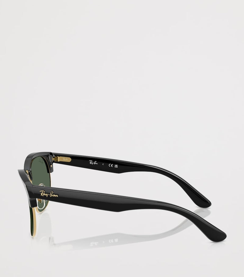 Ray-Ban Clubmaster Reverse Square Sunglasses gold-tone acetate, imported from the UK