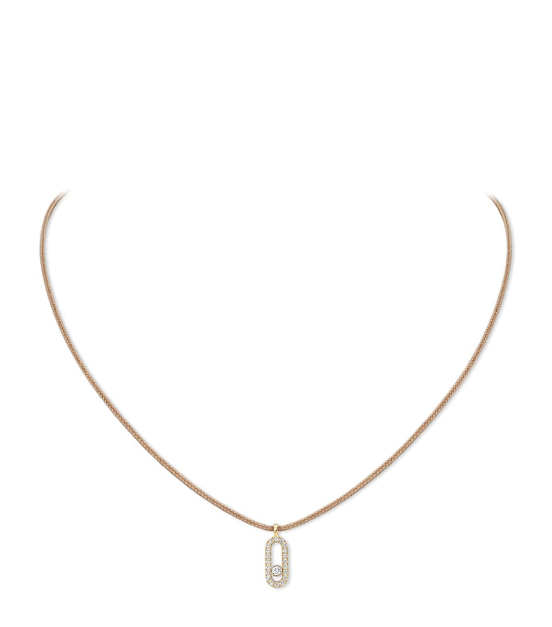Messika gold diamond necklace 0.09ct, UK version