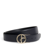 Giorgio Armani leather logo belt 3cm calfskin, imported from the UK