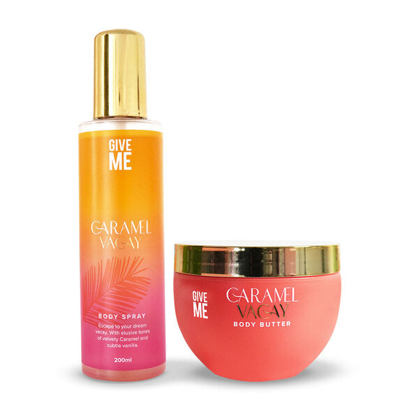 Give Me Caramel Vacay body duo (British brand)