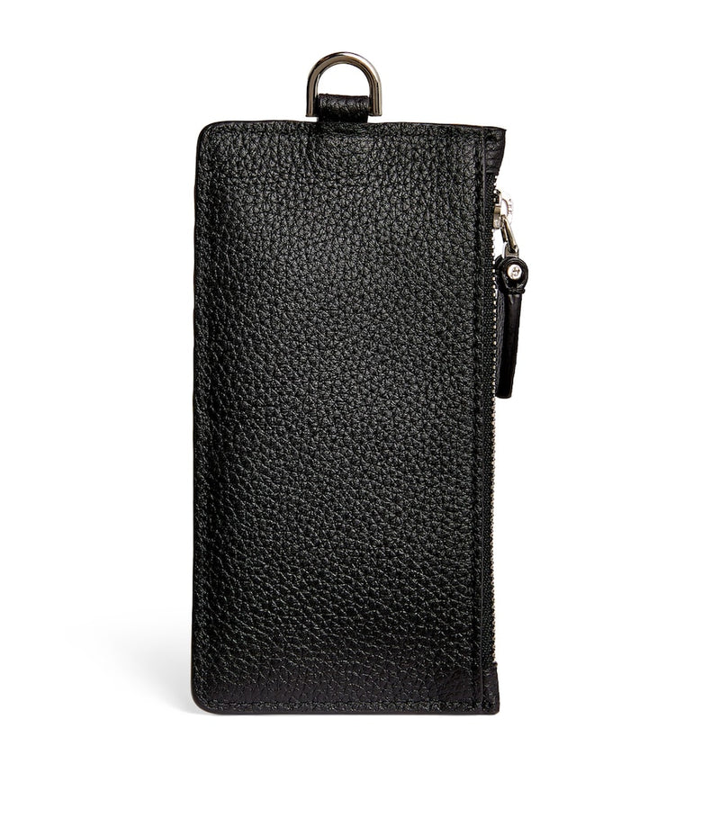 Brioni leather card holder with coin purse (British brand)