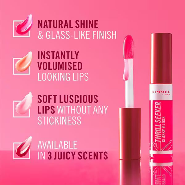 Rimmel Glassy Gloss Coconut 10ml, imported from the UK