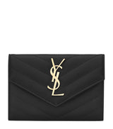 Harrods Saint Laurent Leather Quilted Wallet- Buy online at McGrocer