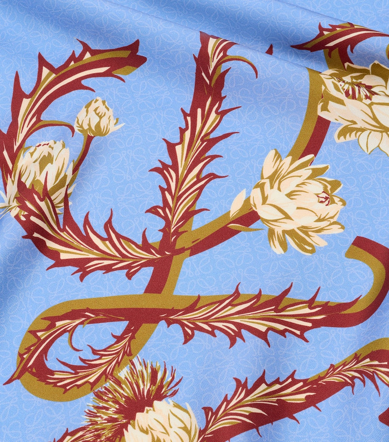 LOEWE silk anagram scarf Paula's Ibiza 90x90cm - British product