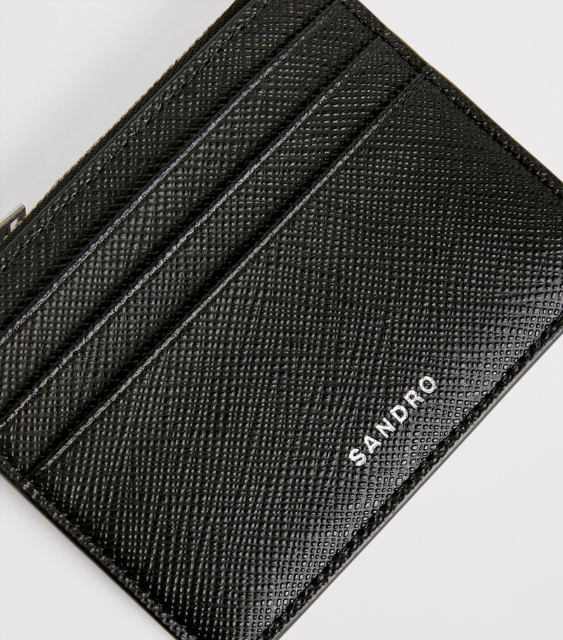 Sandro Paris leather card holder with card slots and coin purse, UK version