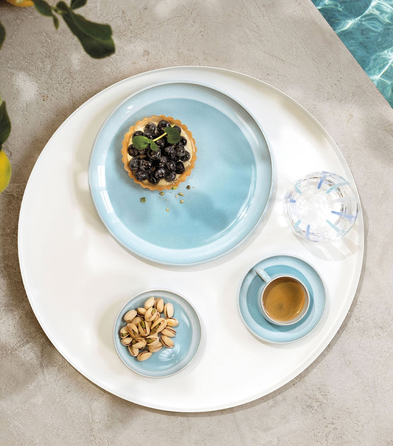 Villeroy & Boch porcelain Perlemor Aqua plate 24cm (British brand)