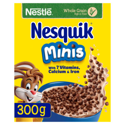 Nestlé Nesquik Chocolate Minis breakfast cereal 300g - British product