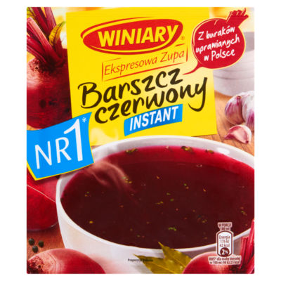 Winiary instant red borsch soup 60g, imported from the UK