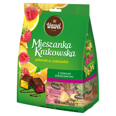 Wawel Michalki chocolate coated jelly sweets 245g, imported from the UK