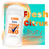 Sure Fresh Citrus whole body deodorant stick 50 ml, UK version