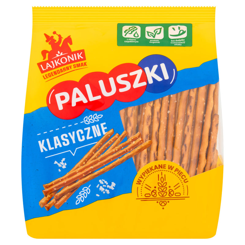 Lajkonik salted pretzel sticks 200g, UK version
