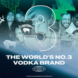 Zubrowka Vodka 1 Litre net content bottle packaging (British brand)