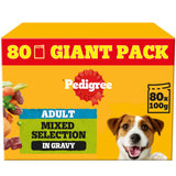 ASDA PEDIGREE Adult Wet Dog Food Mixed Selection in Gravy 80 x 100g- Buy online at McGrocer