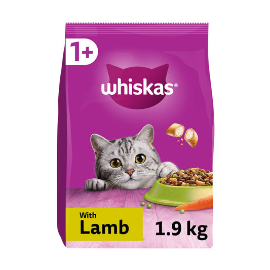 Whiskas 1+ Lamb Adult Dry Cat Food - McGrocer