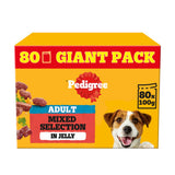 ASDA Pedigree Adult Wet Dog Food Mixed Selection Jelly 80 x 100g Mega Pack Pouch- Buy online at McGrocer