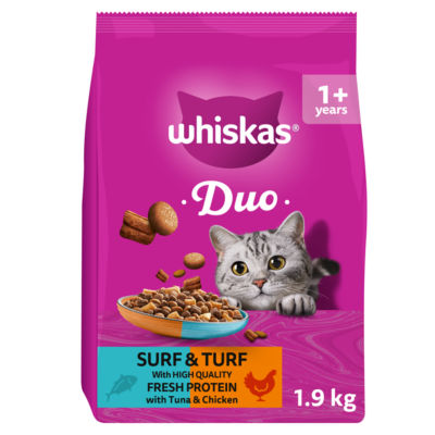 Whiskas Surf & Turf dry cat food 1.9kg, UK version