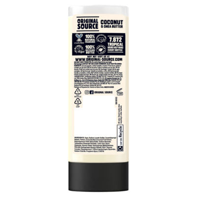 Original Source coconut shea shower gel 500ml, imported from the UK