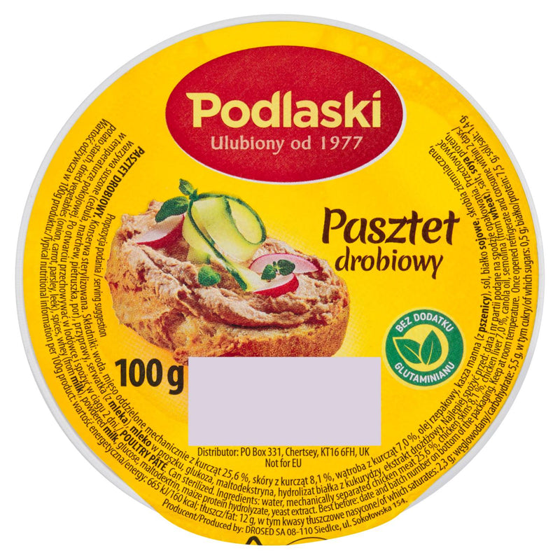 Podlaski Poultry Pâté 100g - British product