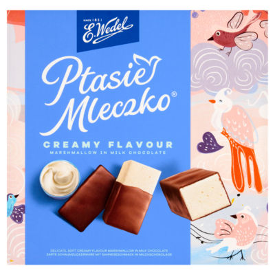 E. Wedel creamy flavour marshmallow in milk chocolate 340g - British product