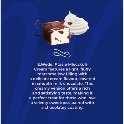E. Wedel creamy flavour marshmallow in milk chocolate 340g - British product