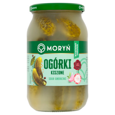 Moryn Sour Gherkins 840g, imported from the UK