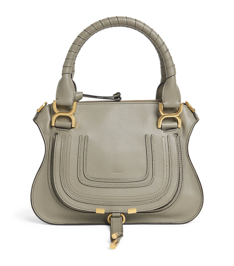 Chloé leather Marcie top-handle bag small, imported from the UK