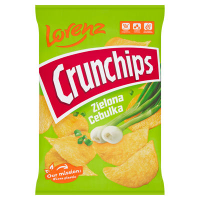Lorenz Crunchips Green Onion Flavour 130g, UK version