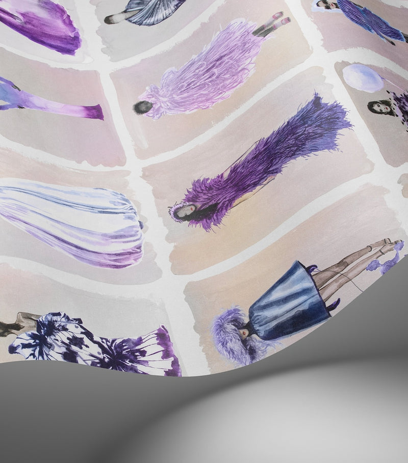 Cole & Son Harrods Couture Carousel wallpaper lavender, British brand