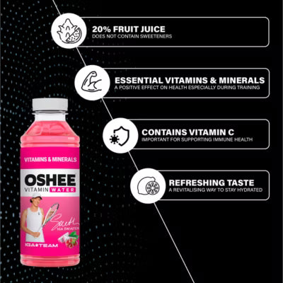 Oshee vitamin water Grape and Dragonfruit 555ml, imported from the UK