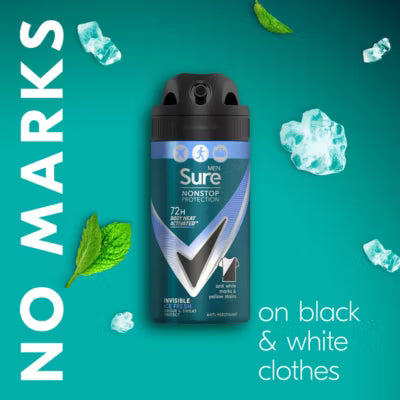 Sure anti-perspirant spray Invisible Ice Fresh 75 ml (British brand)