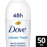 ASDA Dove Classic Fresh Anti-Perspirant Roll On 50ml- Buy online at McGrocer