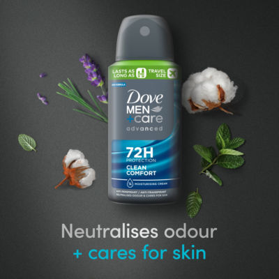 Dove anti-perspirant aerosol Advanced Clean Comfort 75 ml (British brand)