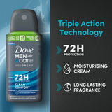 Dove anti-perspirant aerosol Advanced Clean Comfort 75 ml (British brand)