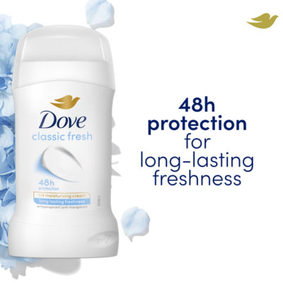 Dove Classic Fresh antiperspirant cream 50ml (British brand)