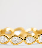 Anita Ko yellow gold diamond bezeled ring, UK version