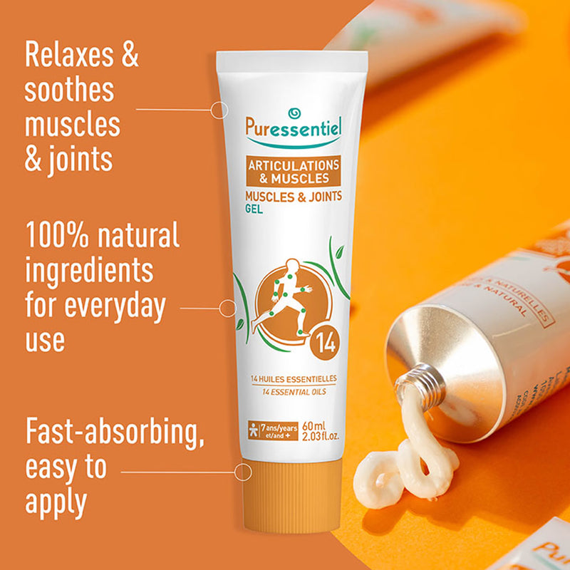 Puressentiel Muscle and Joints Gel 60ml, imported from the UK