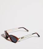 Le Specs Lunita Oval sunglasses dark tortoiseshell - British product