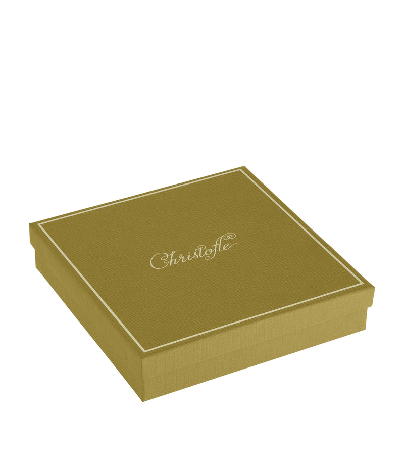 Christofle silver-plated Graphik tray 15cm x 10cm - British product
